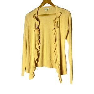 New York & Company 100% Soft Acrylic Cardigan Sweater peach orange women's XS